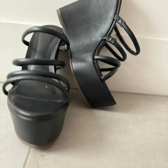 Schultz Carl Strappy platform wedge sandal black size 9.5 - Picture 3 of 12